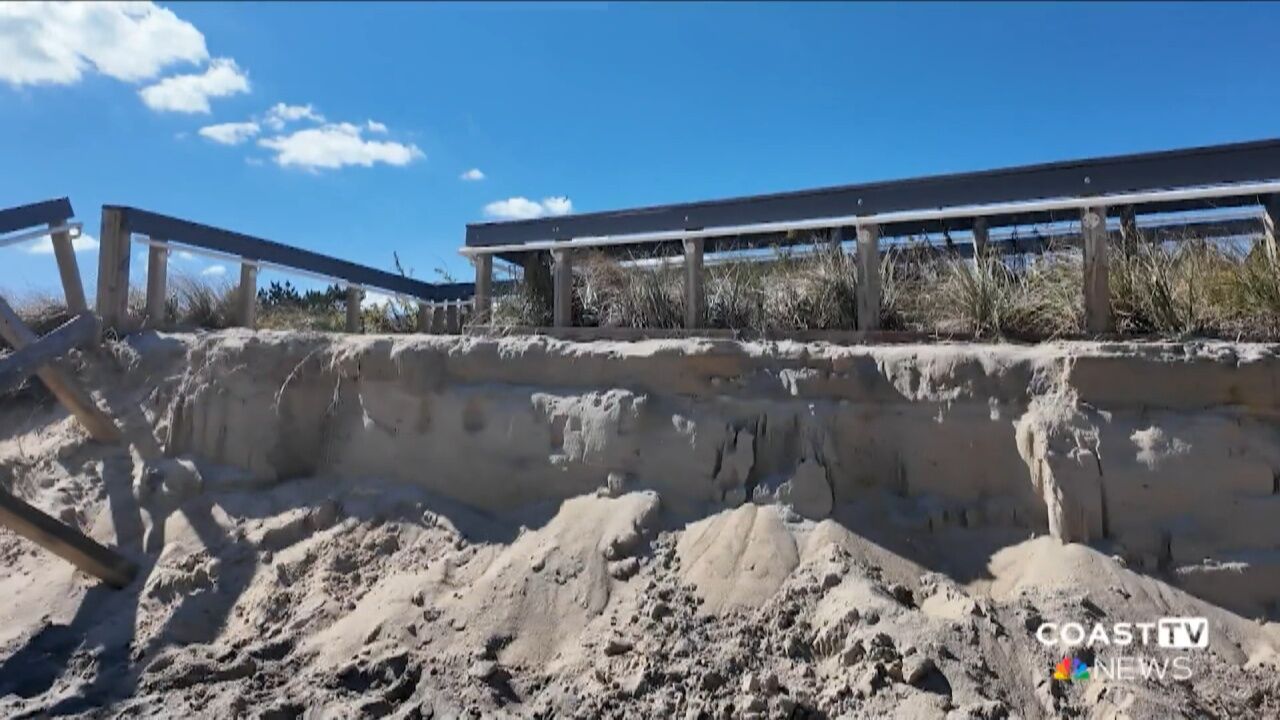 Nor’easter leaves six-foot sand drop along Bethany Beach Boardwalk